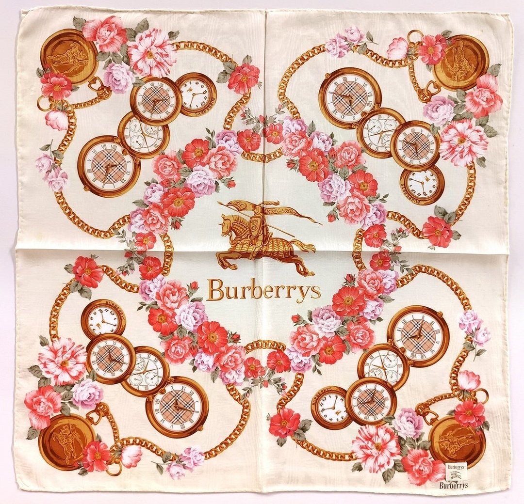 Burberry 复古手帕古董怀表 22 x 21 英寸 - 手帕/方巾 - 棉 卡其色