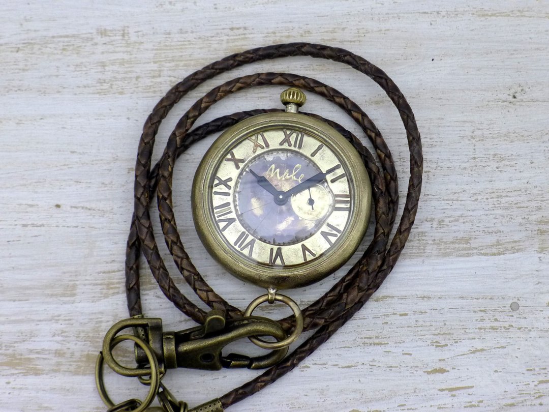 Armor-JB Pocket Watch-SS 38mm Pocket Watch Instep Round Case Small Second Handmade Watch (JUM158SS) - 男表/中性表 - 铜/黄铜 金色