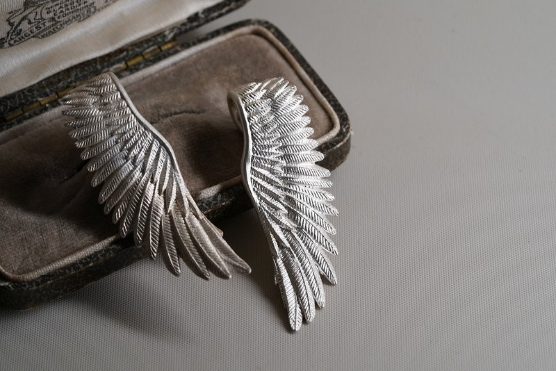 925 纯银天使翼吊咀 (不包括银链) - 手作 ( MW P1076) - 项链 - 纯银 银色