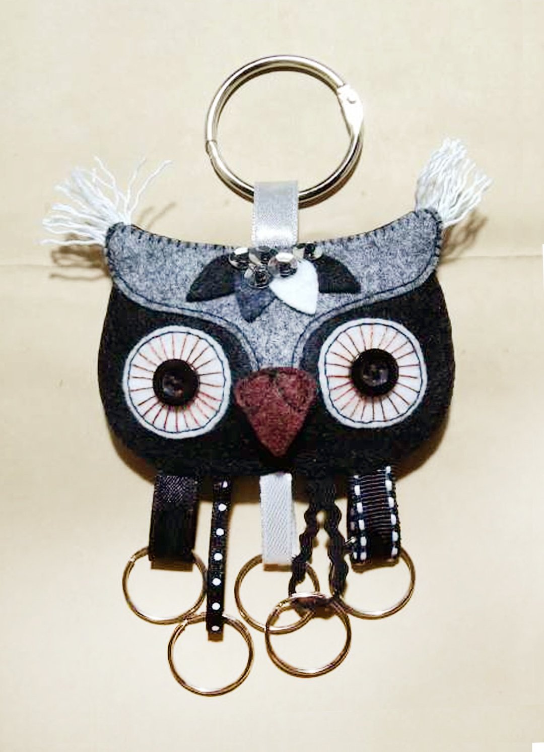 Key Holder 钥匙圈 - 黑系猫头鹰 - 钥匙链/钥匙包 - 其他人造纤维 黑色
