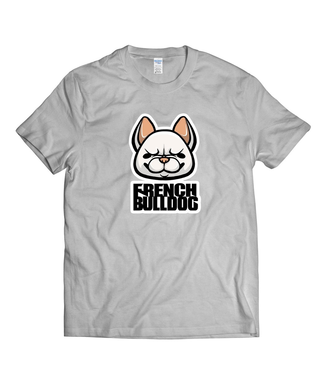 大头Q法斗犬-T-shirt 白/黑/灰/藏青 - 男装上衣/T 恤 - 棉 多色