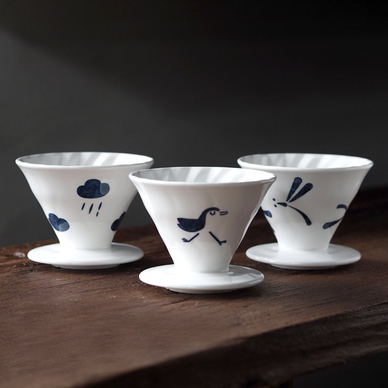 V+ 鹦鹉螺 高流速沉浸 咖啡滤杯 - 咖啡壶/周边 - 瓷 白色