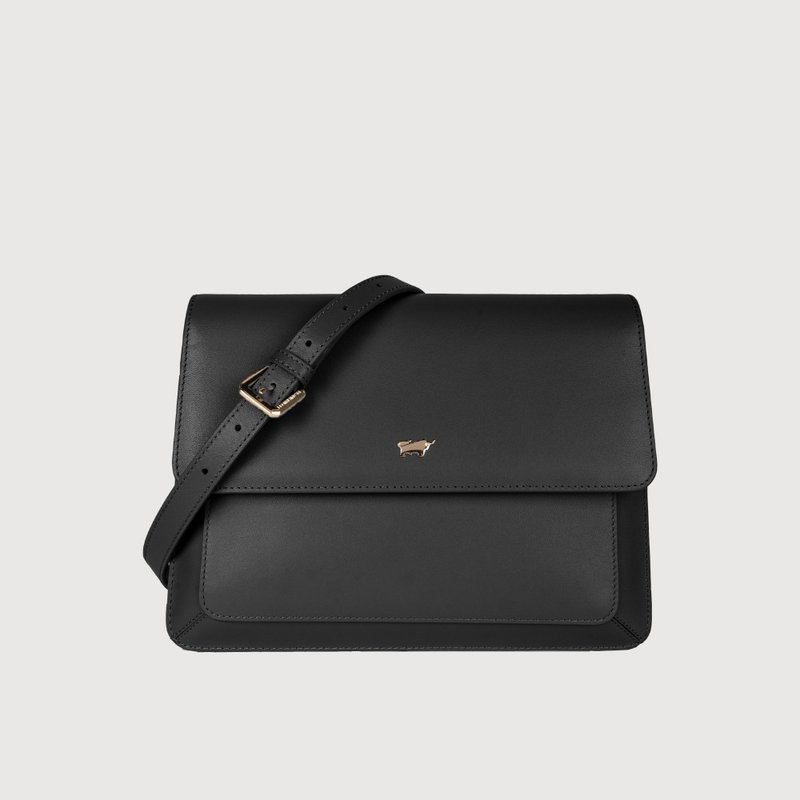 【免费升级送礼包装】艾拉 肩包-黑色/BF836-27-BK - 侧背包/斜挎包 - 真皮 黑色