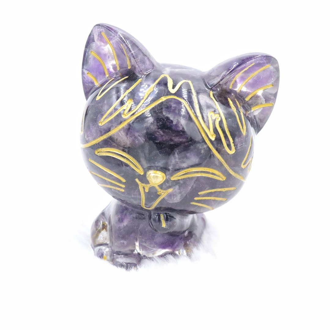 紫晶猫猫摆设 - 摆饰 - 树脂 紫色