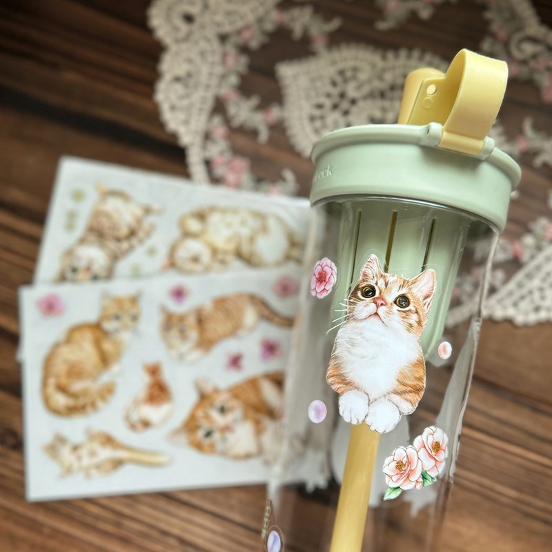 喵咪日常 Cats Daily 干式贴纸 / 香水贴纸 / 感压贴纸 - 贴纸 - 纸 