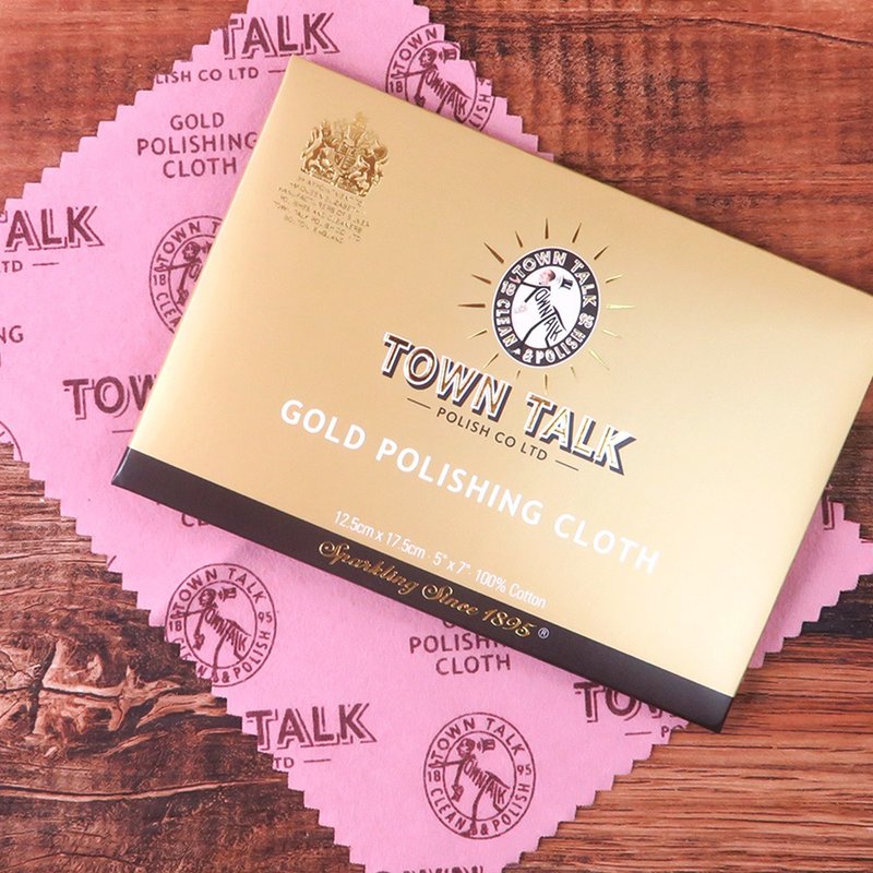 Town Talk 金器拭亮布 中款 擦金布/拭金布 黄金/白金/K金 保养 - 手链/手环 - 棉．麻 红色