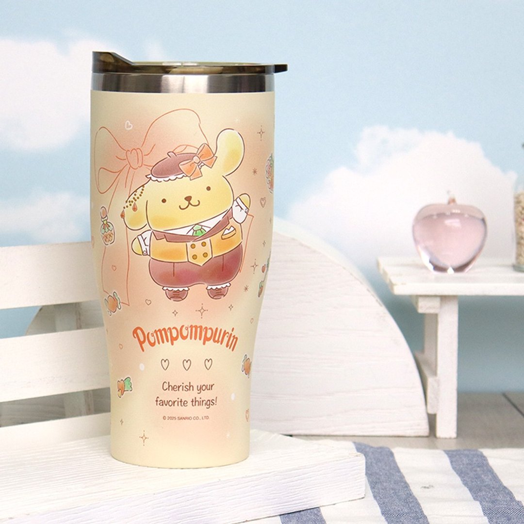 【Sanrio 三丽鸥】不锈钢真空酷乐杯900ml-爱心系列-布丁狗 - 保温瓶/保温杯 - 不锈钢 蓝色