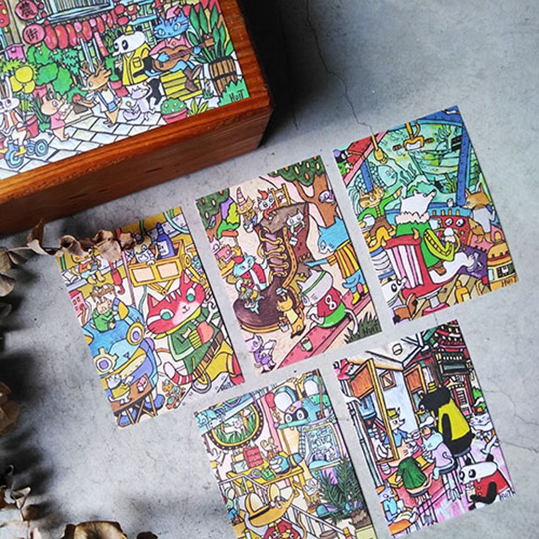 | HUIT Solo Show 艺术家系列 | 厚磅明信片/共6款 - 卡片/明信片 - 纸 多色