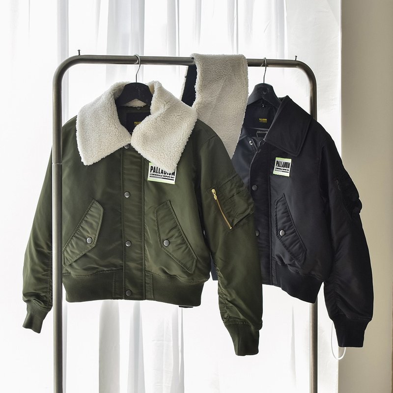 【绝版逸品】PINKOI独家 PALLADIUM 女款军风毛呢飞行夹克 195423 - 女装休闲/机能外套 - 其他人造纤维 