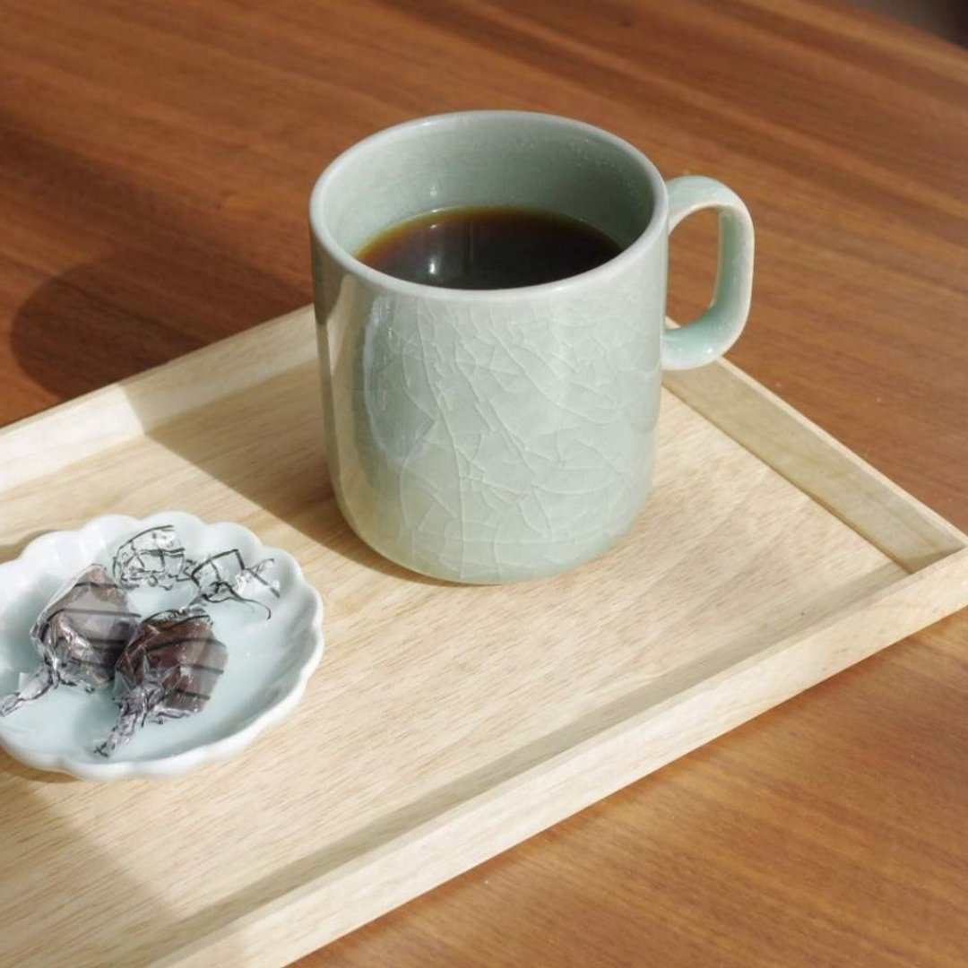 【生日礼物】锅岛青瓷 冰裂纹马克杯 - 咖啡杯/马克杯 - 瓷 绿色