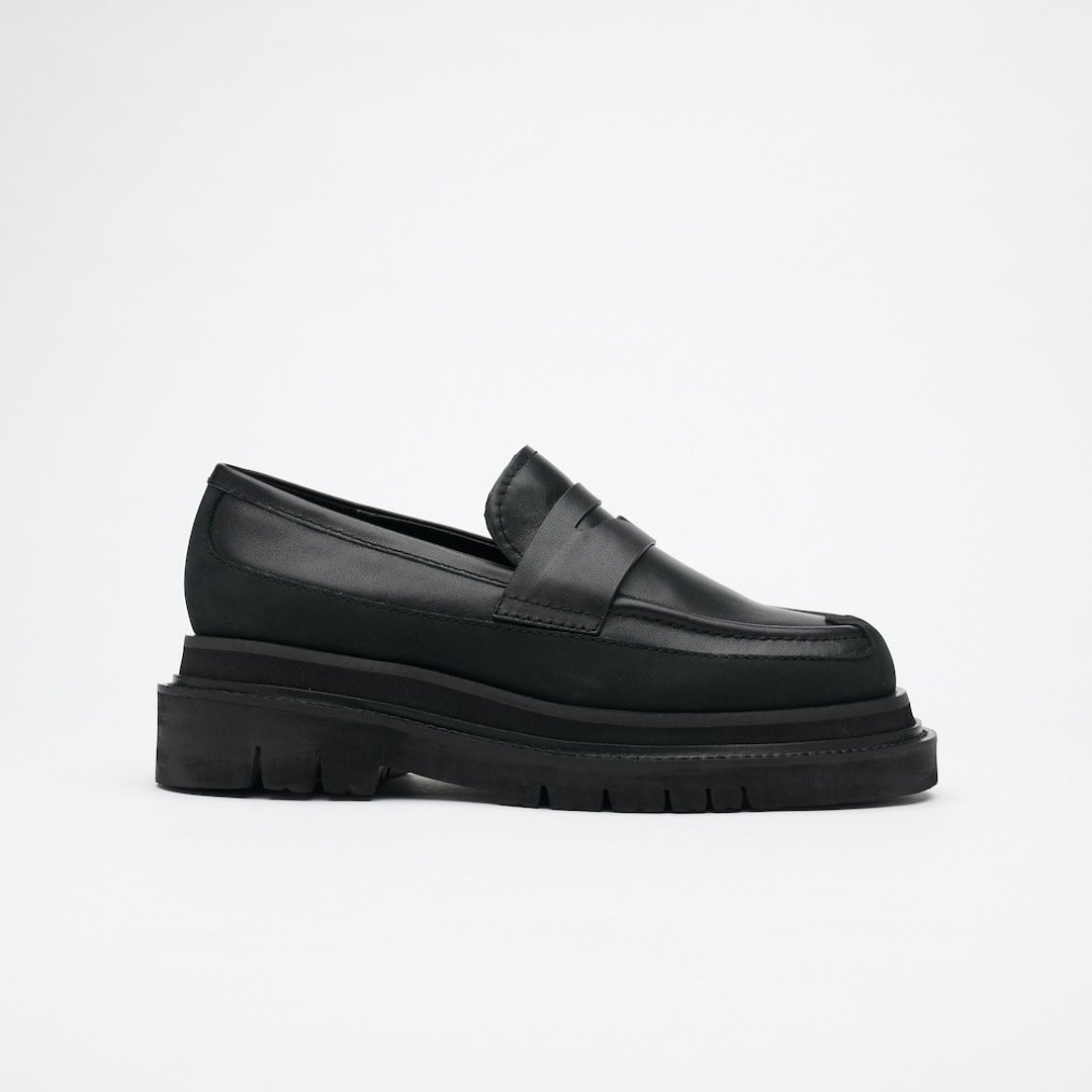 VATIC PENNY LOAFER Nappa 纳帕皮革乐福鞋 内外增高63mm 乐福鞋 - 女款牛津鞋/乐福鞋 - 真皮 黑色