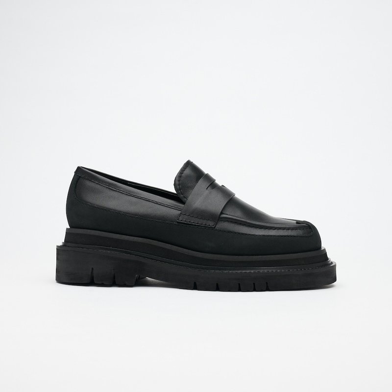VATIC PENNY LOAFER Nappa 纳帕皮革乐福鞋 内外增高63mm 乐福鞋 - 女款牛津鞋/乐福鞋 - 真皮 黑色
