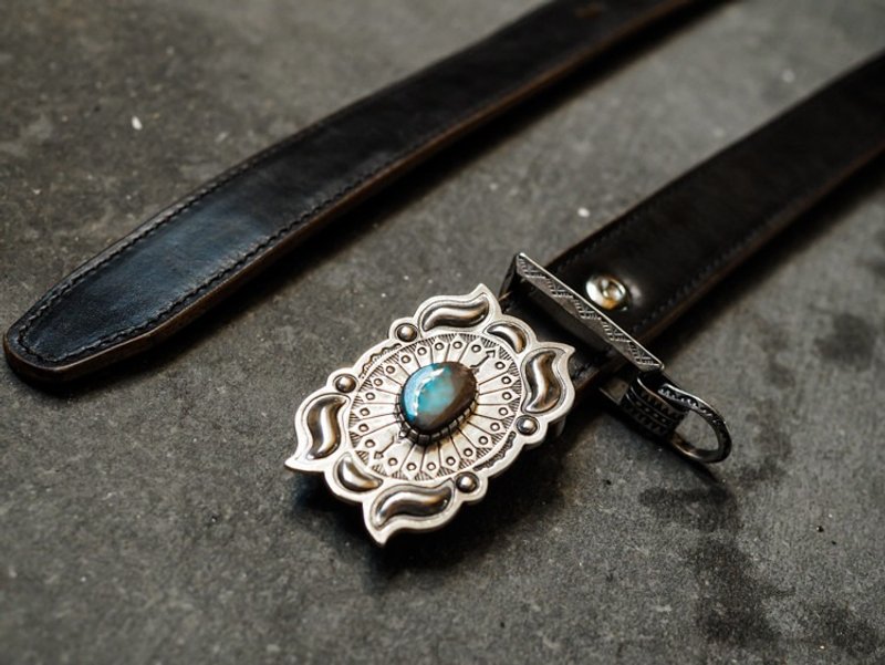HEYOU Handmade - Navajo Style Leather Belt 印地安风手工皮带 - 皮带/腰带 - 真皮 黑色