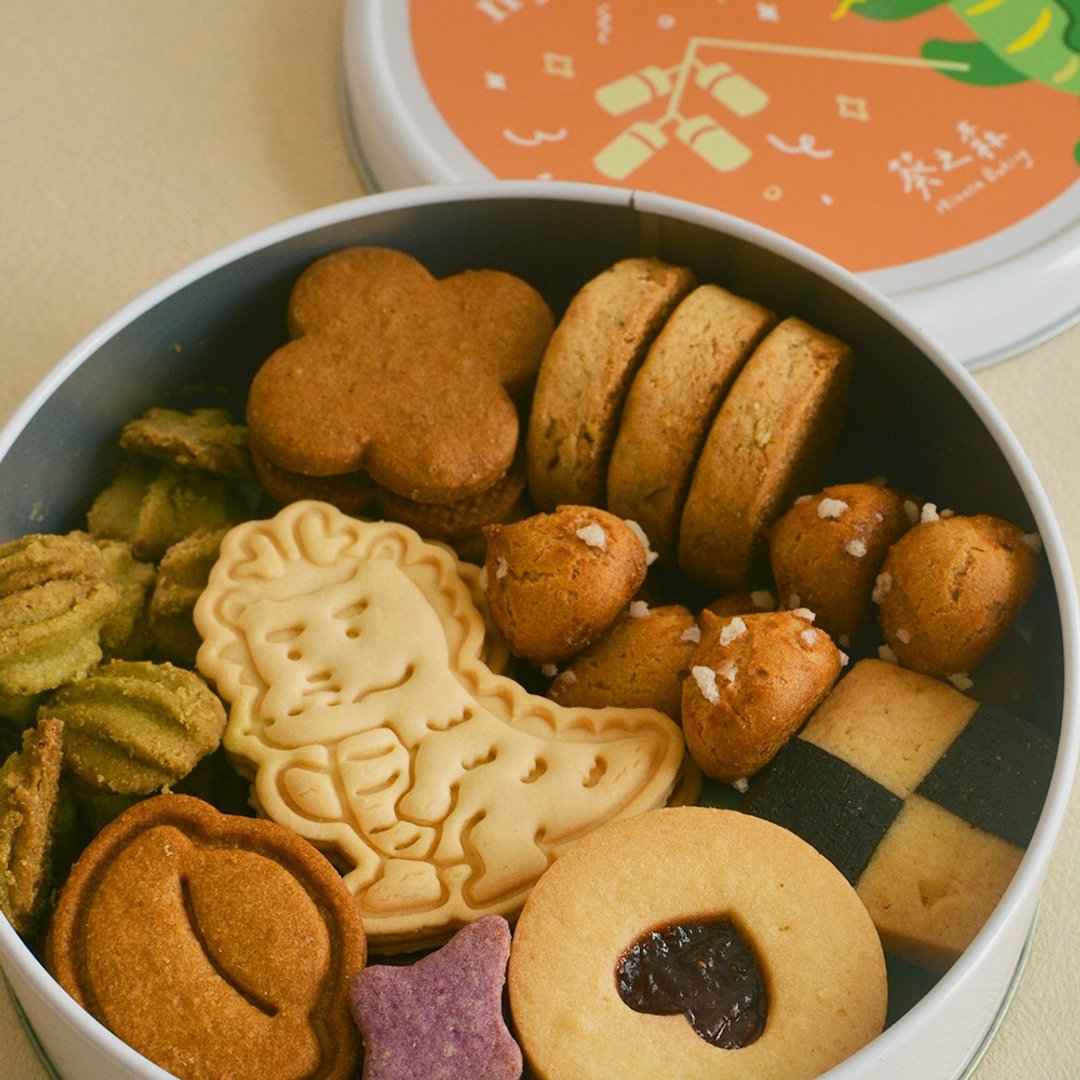 2024龙年春节礼盒-贺运龙来铁盒饼干 - 手工饼干 - 新鲜食材 