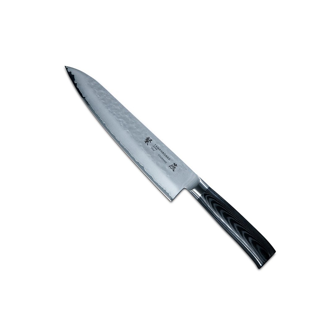 日本TAMAHAGANE-粲燕SAN-TSUBAME三层锤印Mo-V钢木柄厨师刀 210mm - 菜刀/刀架 - 其他金属 