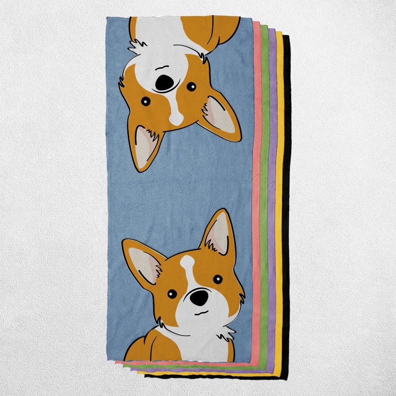 柯基 宠物犬猫图样 毛巾/方巾/运动毛巾 多图样可选 - 清洁/美容 - 棉．麻 多色