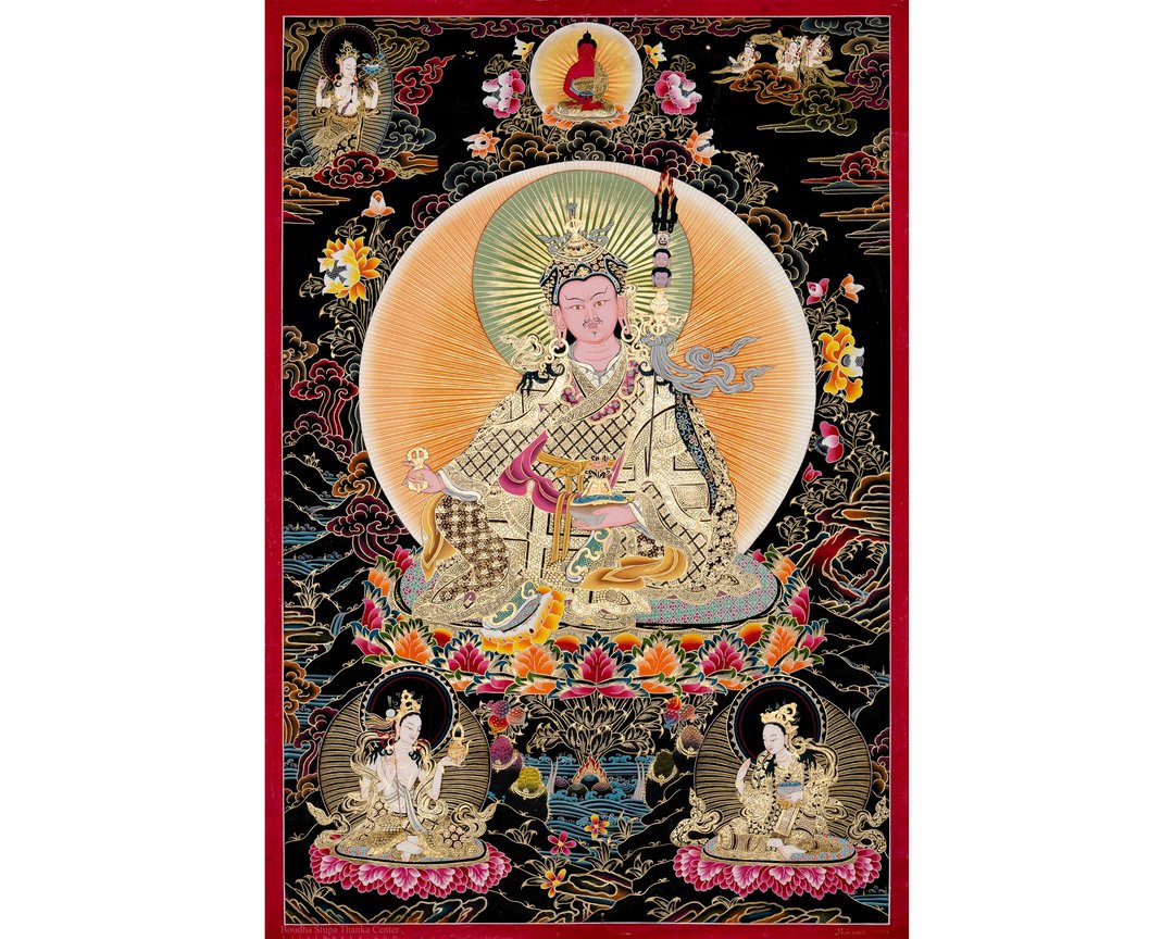 莲花生大士唐卡  莲师  高质量画布唐卡画 - 墙贴/壁贴 - 其他材质 多色