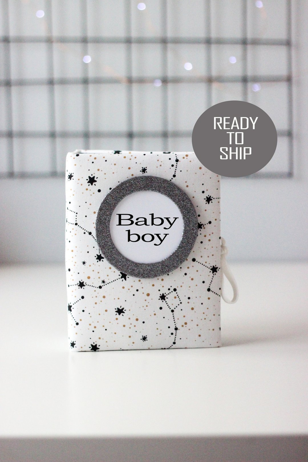 4x6 photo album for a baby boy with personalized - 其他 - 棉．麻 白色