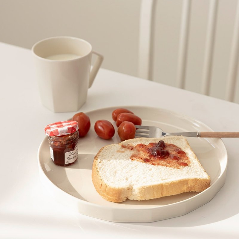 韩国SSUEIM RAUM系列陶瓷圆盘25CM - 盘子/餐盘/盘架 - 瓷 白色