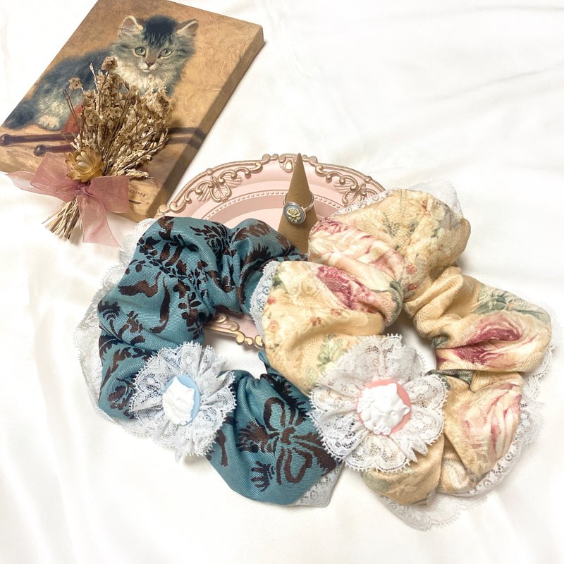 复古猫咪加大款发圈 - 发饰 - 聚酯纤维 蓝色