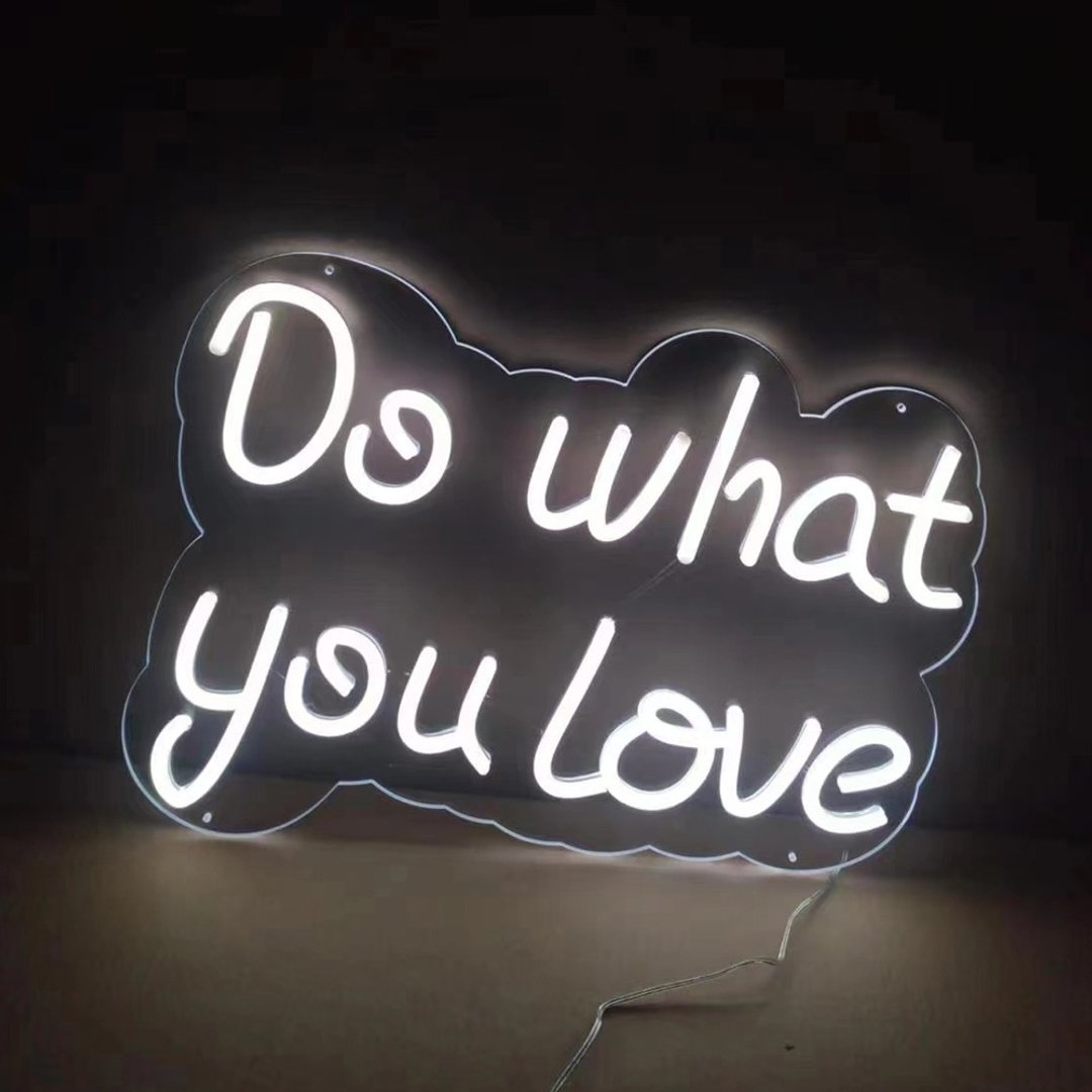 Do What You Love LED 霓虹灯发光字桌灯床头灯毕业礼物 - 灯具/灯饰 - 压克力 透明