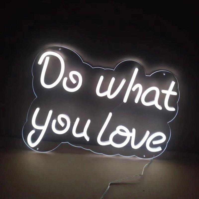Do What You Love LED 霓虹灯发光字桌灯床头灯毕业礼物 - 灯具/灯饰 - 压克力 透明
