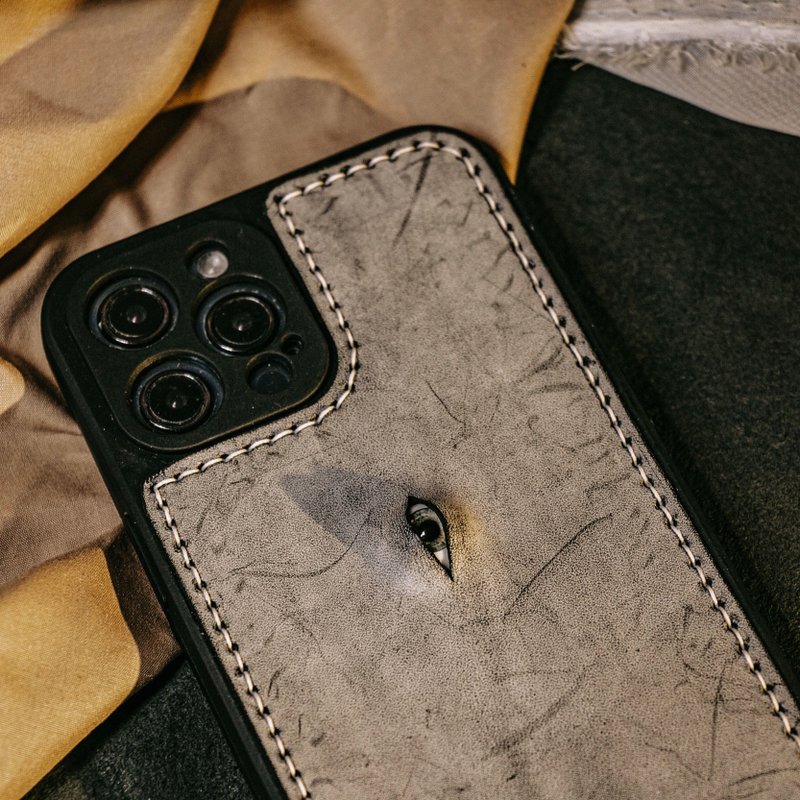 真皮眼睛【iPhone】手机壳 - 手工缝制 - 手机壳/手机套 - 真皮 