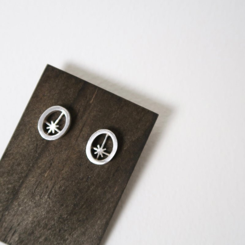 || chun x chun || × stained glass × 925纯银流星耳环 - 耳环/耳夹 - 纯银 银色