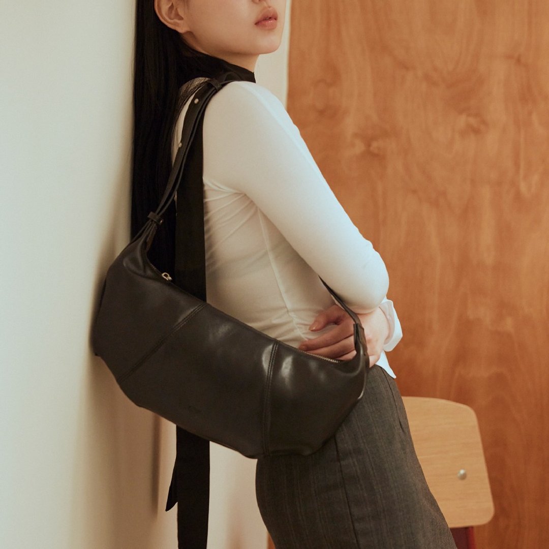RUTH可颂包 - 侧背包/斜挎包 - 真皮 黑色