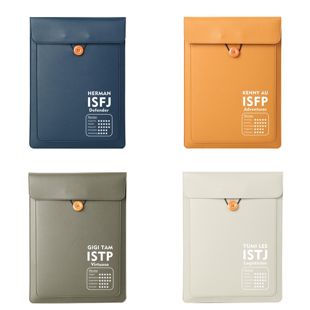 【MBTI(英文评价款)】皮革电脑袋订制(10-16寸)(八色) - 电脑配件 - 人造皮革 多色