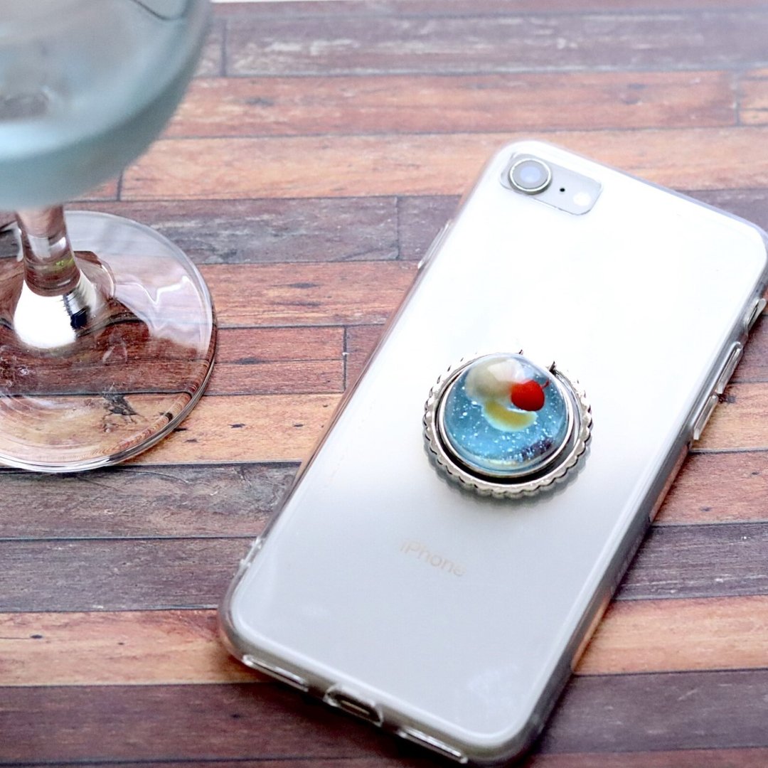 Summer cream soda smartphone ring - 手机配件 - 树脂 蓝色