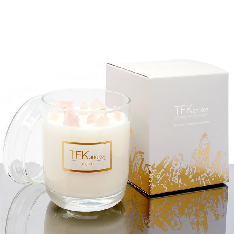 Feel The Love 噢! 爱情 天然精油矿石香氛蜡烛L - 蜡烛/烛台 - 蜡 粉红色