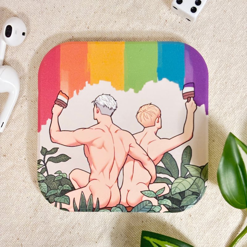 圭藻土彩虹杯垫 - 杯垫 - 其他材质 多色