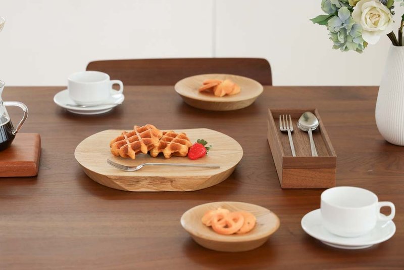 各地的着名工房 kochi 盘子 日本产工艺品 木材 盘子 - 托盘/砧板 - 木头 咖啡色