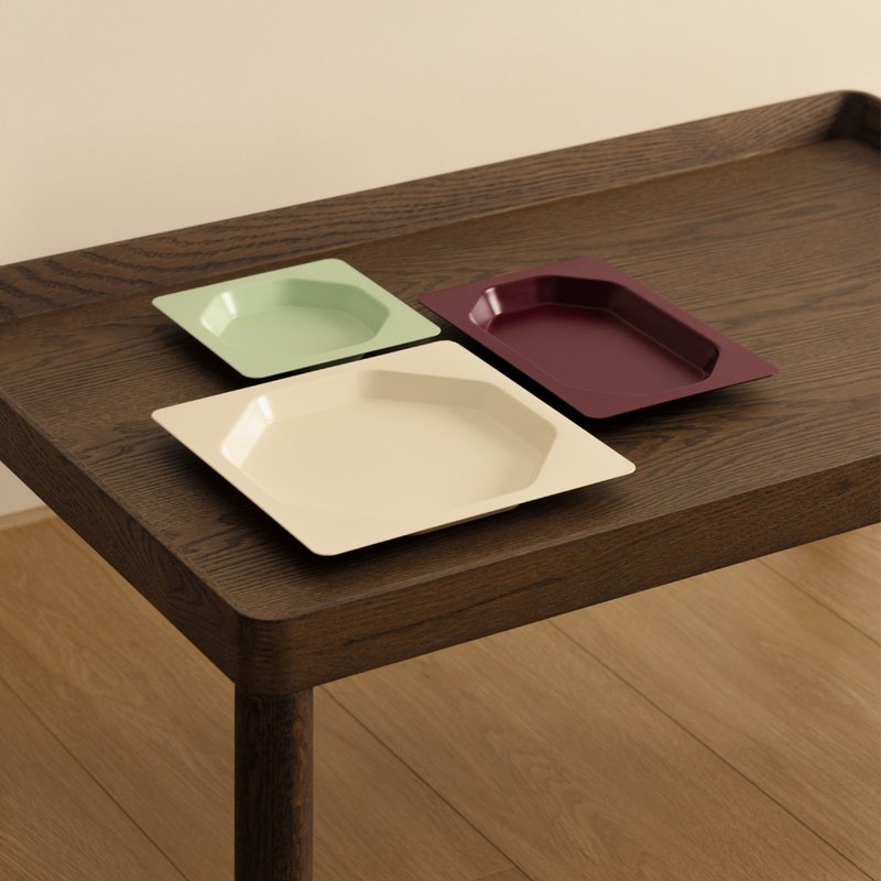 全新B级品特卖 - PURU Tray | 象牙白/苹果绿/酒红色 - 收纳用品 - 其他金属 