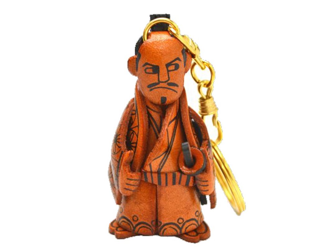 GENUINE 3D LEATHER  Samurai Lord/TONOSAMA LEATHER KEYCHAIN - 钥匙链/钥匙包 - 真皮 咖啡色