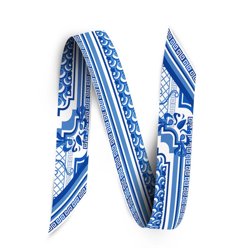 Ouida Twilly - 丝巾 - 丝．绢 蓝色