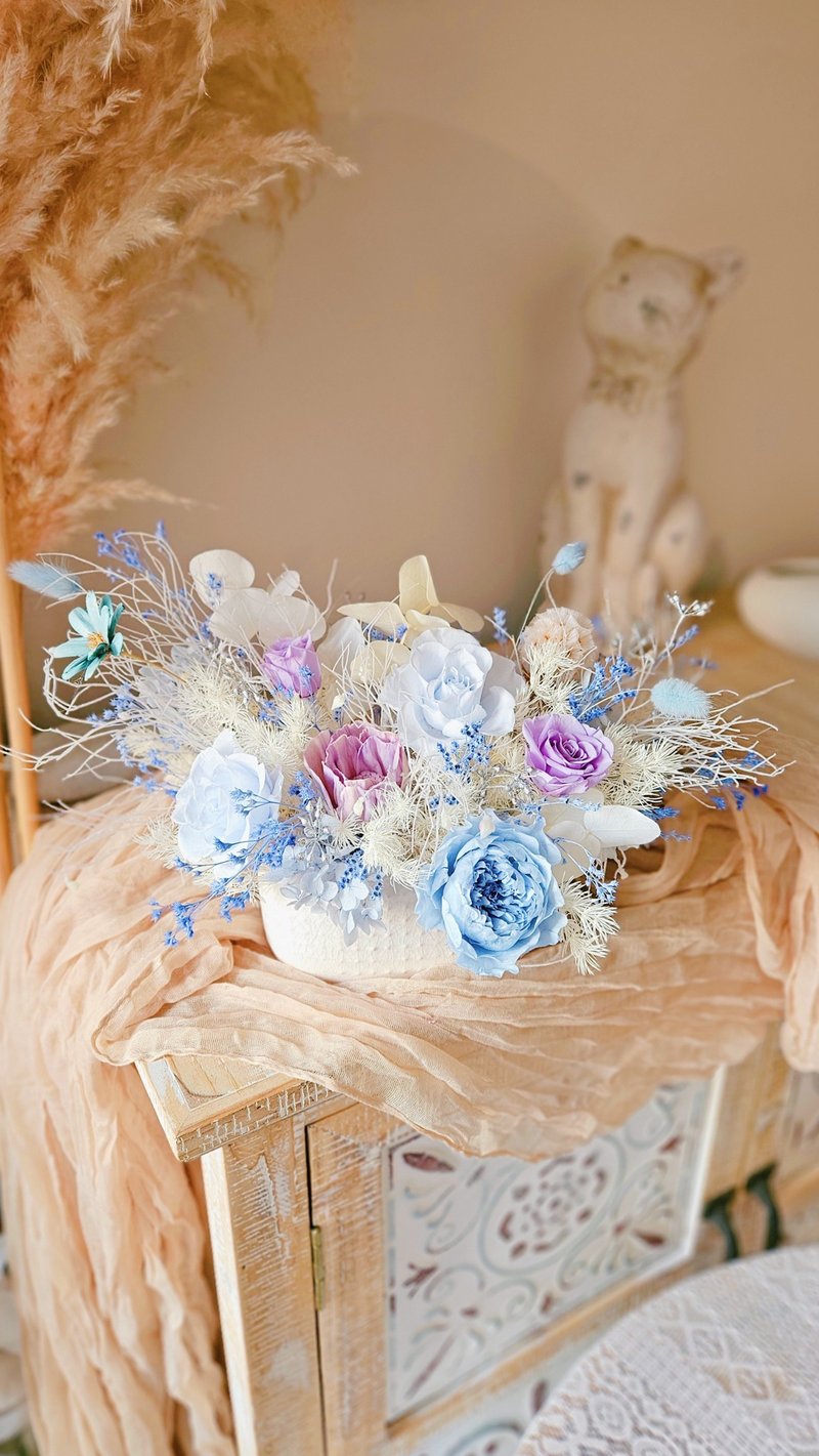 【日本永生花】不凋桌花盆栽 可定制化新居落成 居家摆饰 开幕送 - 干燥花/捧花 - 植物．花 