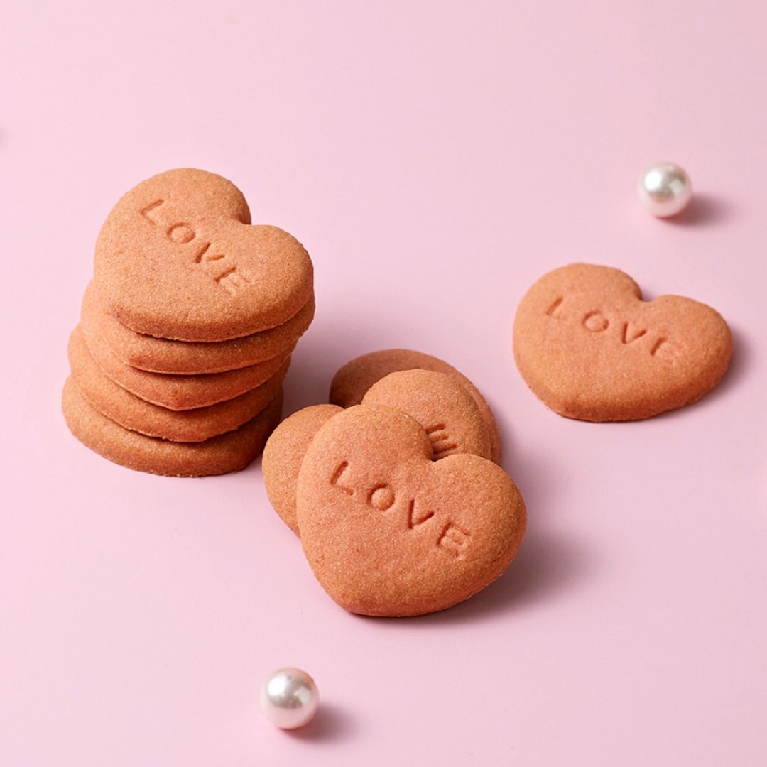 【喜憨儿】婚礼小物推荐 LOVE 爱心饼干 I 100 片组 - 手工饼干 - 新鲜食材 