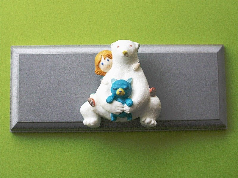 Giantism brooch polar bear and me - 胸针 - 塑料 白色