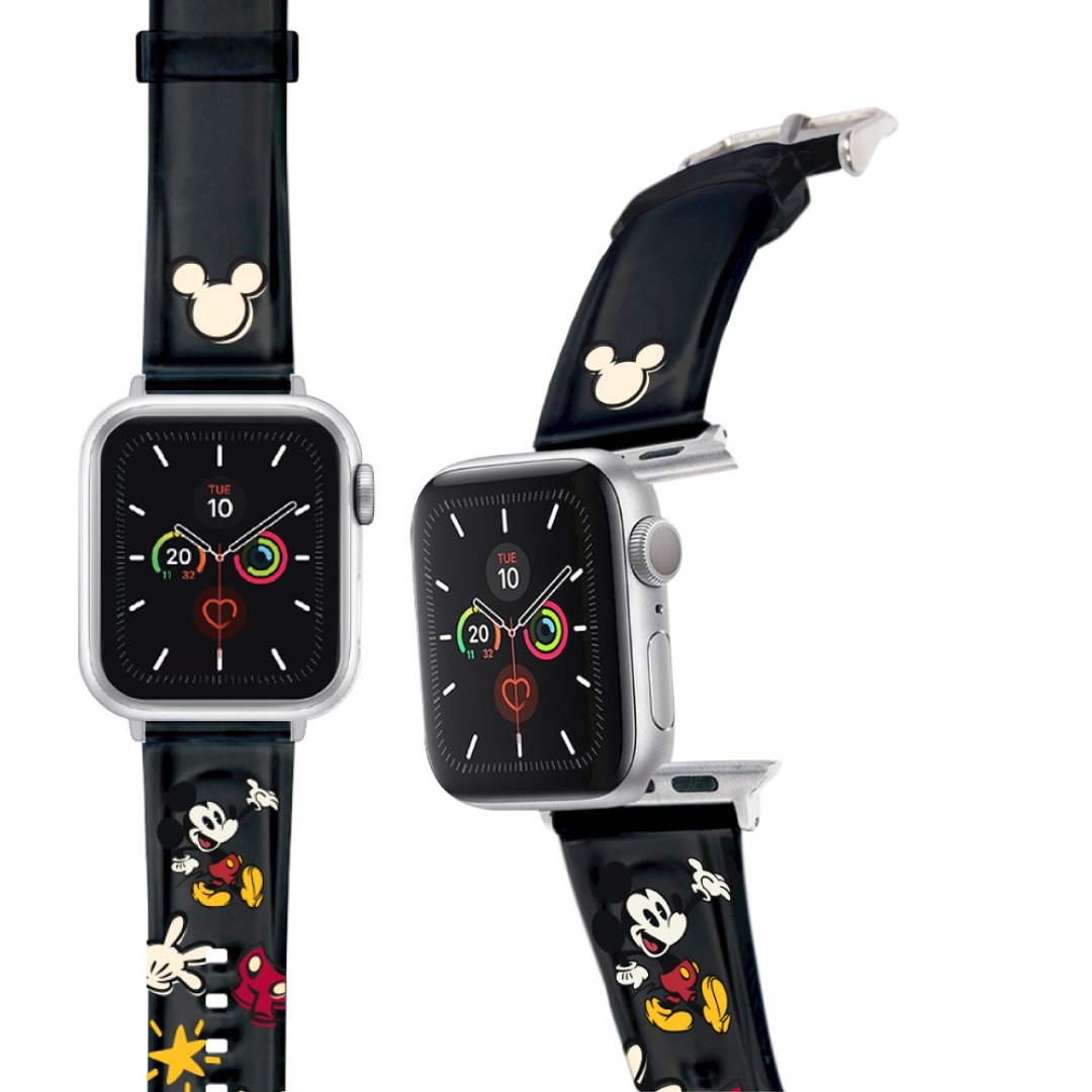 迪士尼 Disney-Apple Watch表带-PVC系列-米奇 Mickey - 表带 - 塑料 黑色