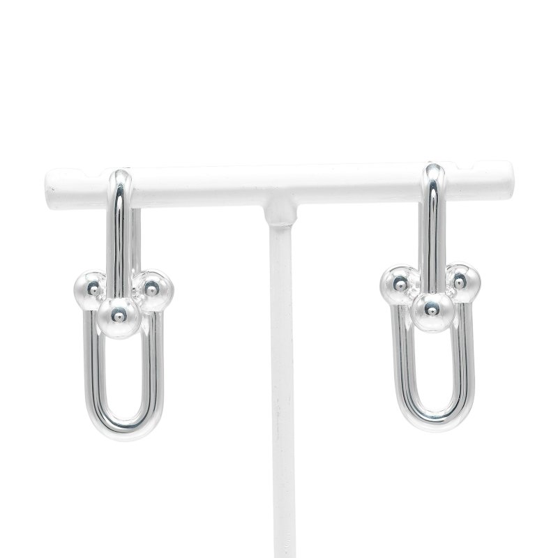 [日本直送] Tiffany & Co. 五金大链耳针，925银，约 10.4 克 [二手] A 级 - 耳环/耳夹 - 银 银色