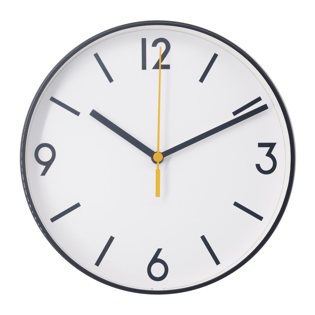 Classic - 红&黄静音数字小壁钟  静音 时钟 - 时钟/闹钟 - 其他金属 红色