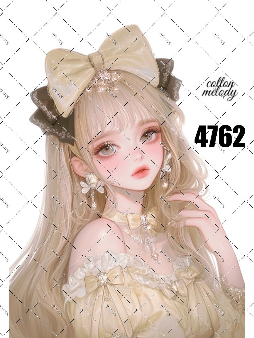 original sticker no.4762 人物贴纸 原创贴纸 原创人物贴纸 装饰贴纸 cotton melody - 贴纸 - 纸 