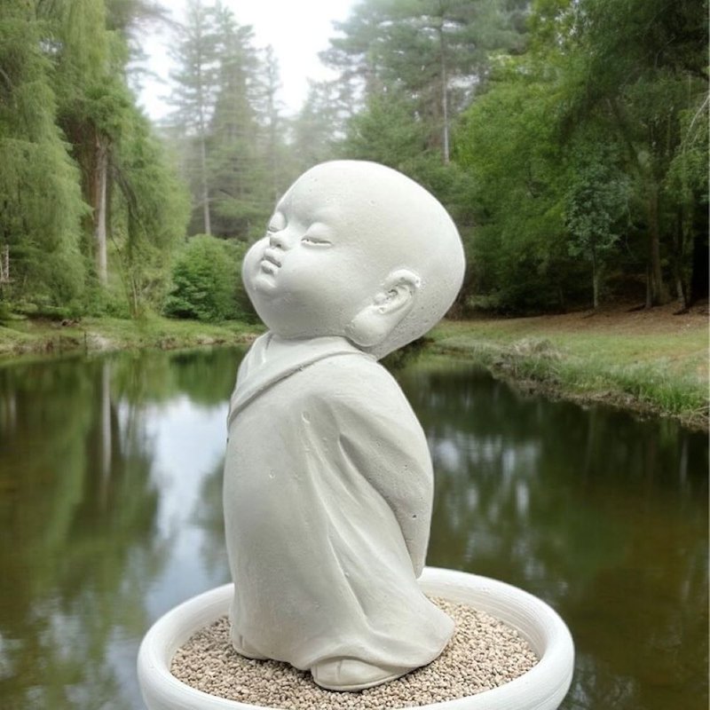 静谧之美学 净念吉祥小佛之(惟心)小盘套组  精致台湾文创礼品 - 香薰/精油/线香 - 其他材质 白色