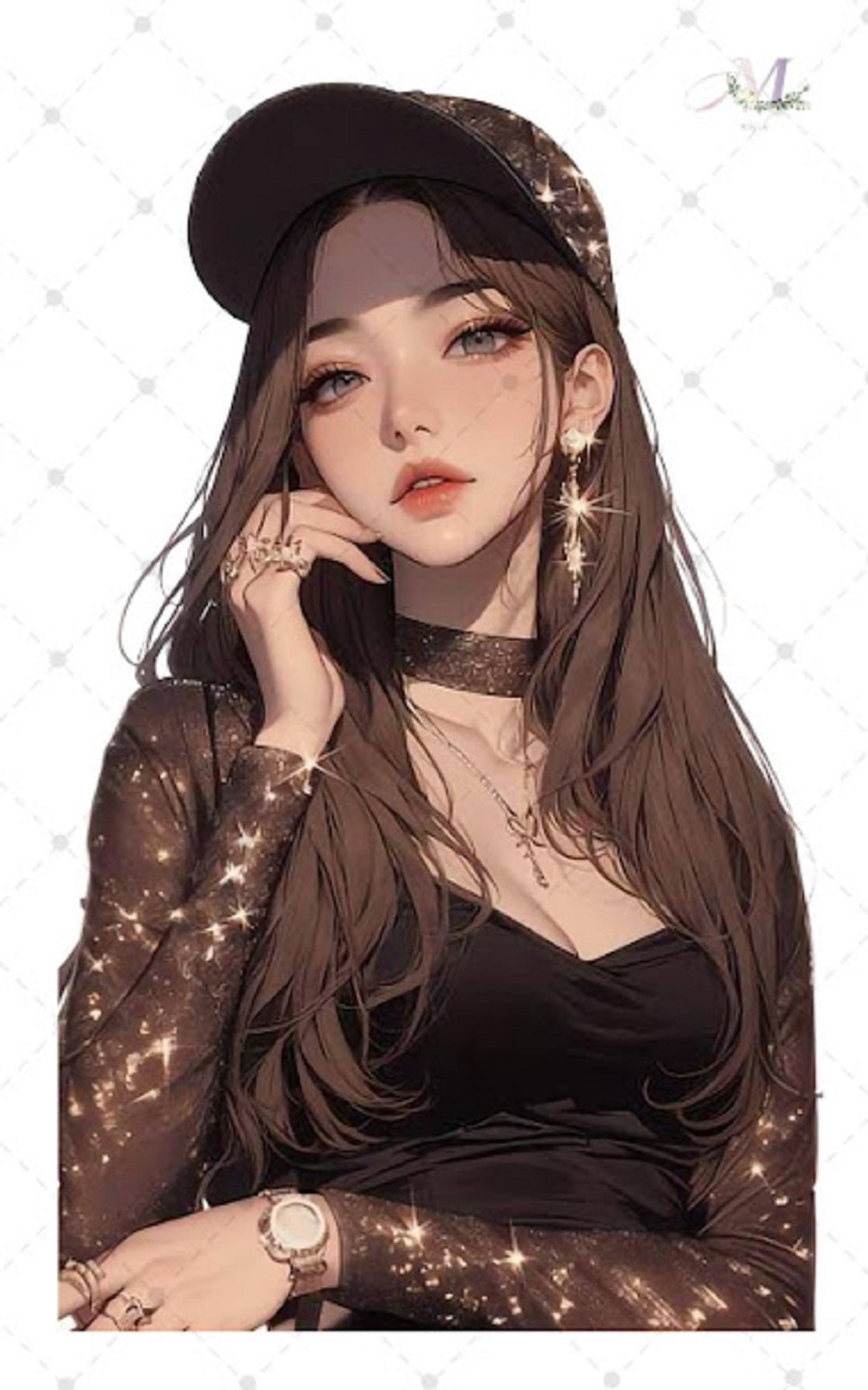 贴纸 原创贴纸 人物贴纸 原创设计贴纸 女孩贴纸 装饰贴纸 - 贴纸 - 纸 蓝色