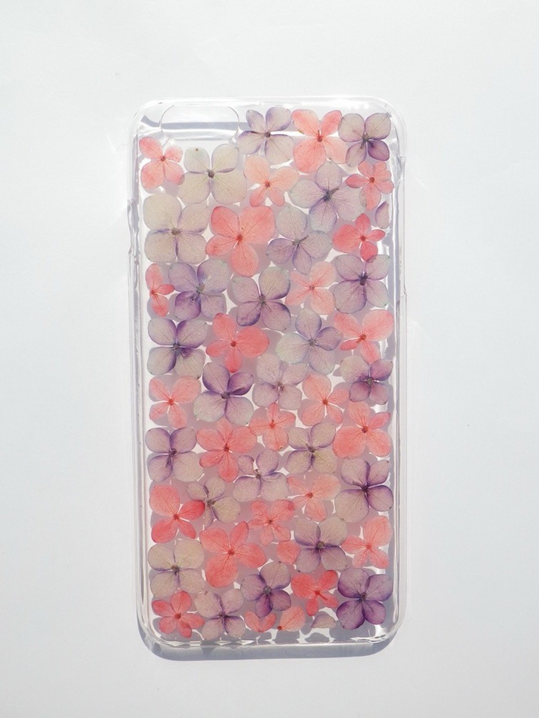 Anny's workshop手作押花手机保护壳，适用于iphone6/6S plus，绣球花系列 (粉紫色) - 手机壳/手机套 - 塑料 