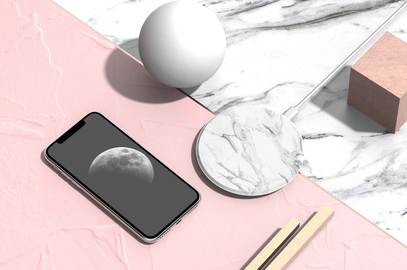 【云石控注意】thecoopidea Moon 10W 快速无线充电板 - 云石白 - 手机充电及周边 - 其他材质 白色