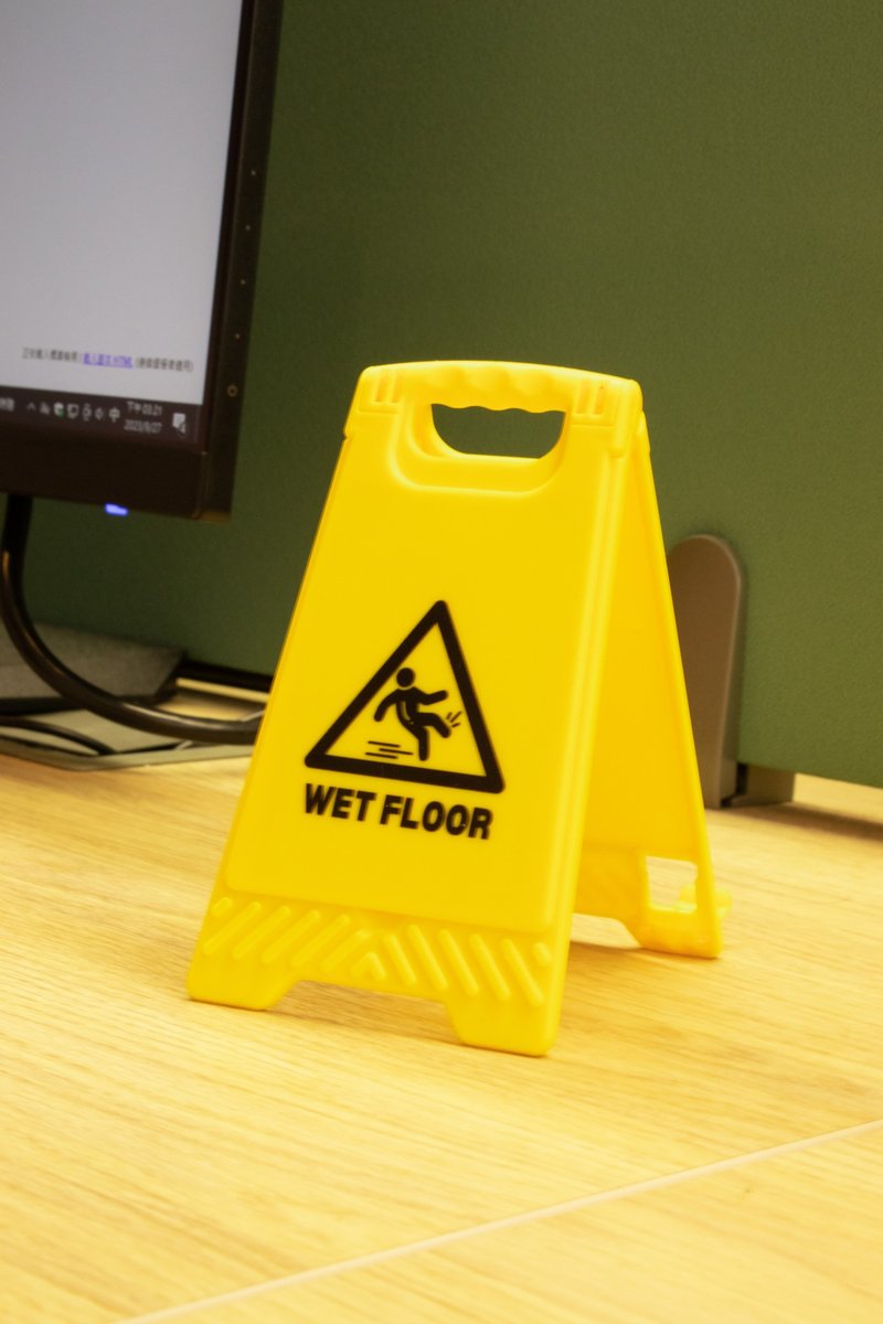 【来好】小心地滑警示牌(镜子手机架) - 其他 - 树脂 多色