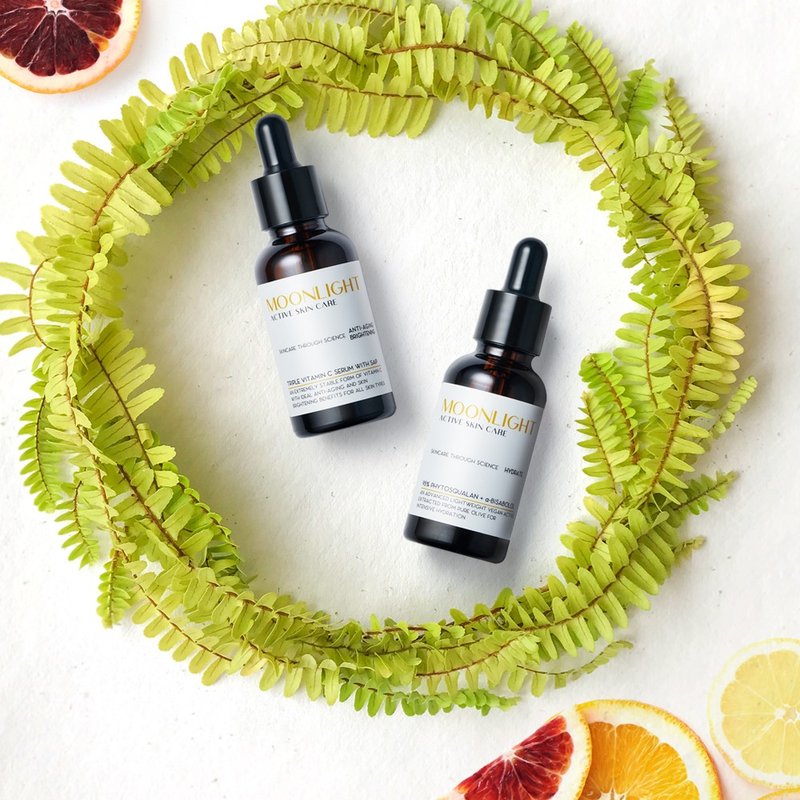 Moonlight 【暗肤必备】 繁忙生活净白组 (维生素C+角鲨烷) - 精华液/安瓶 - 其他材质 白色